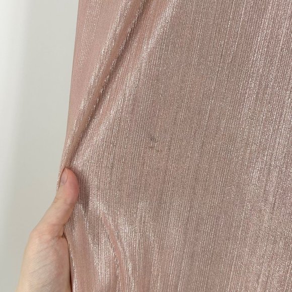 NWT Retrofete Yesi Lamé Maxi Dress in Dusty Pink - Picture 11 of 11